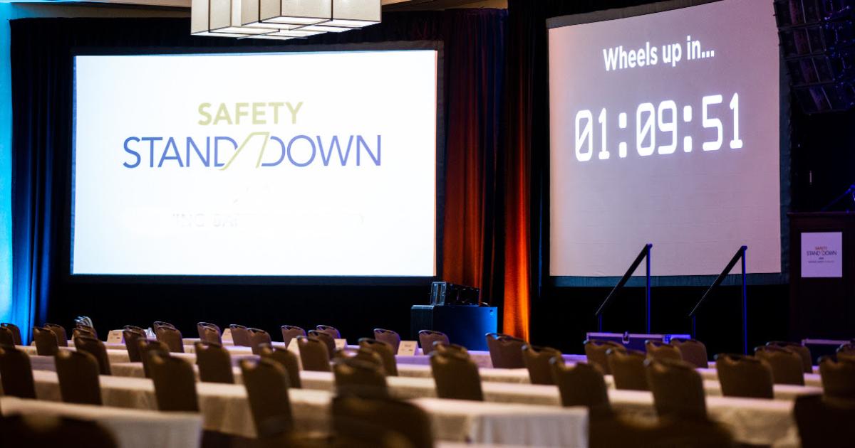Bombardier Safety Standdown stage