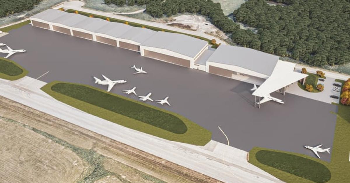 Artist rendering of the planned new FBO at KFTY