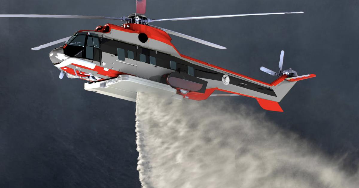 Dart and United Rotorcraft have developed an aerial firefighting system for Airbus Super Puma helicopters.