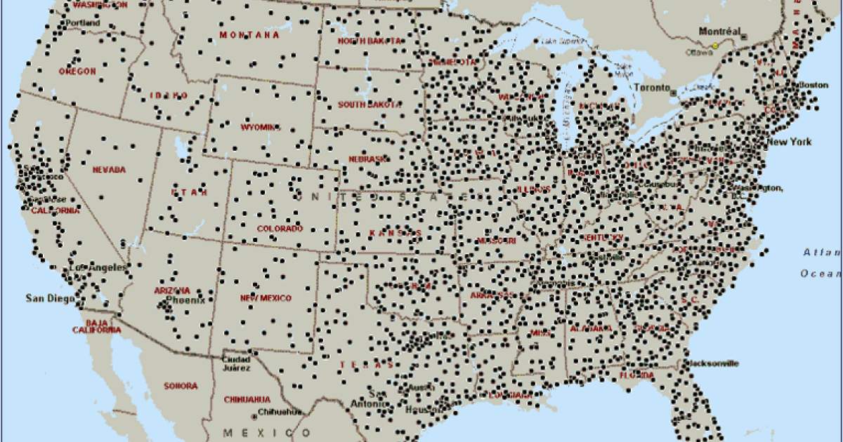 WAAS locations (Image: the FAA)
