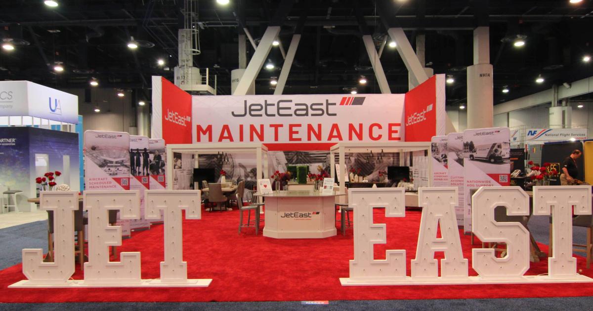 Jet East Booth NBAA-BACE 2023 (Photo: Mariano Rosales/AIN)