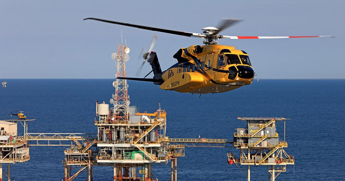 Phi Sikorsky s-92 and oil rigs