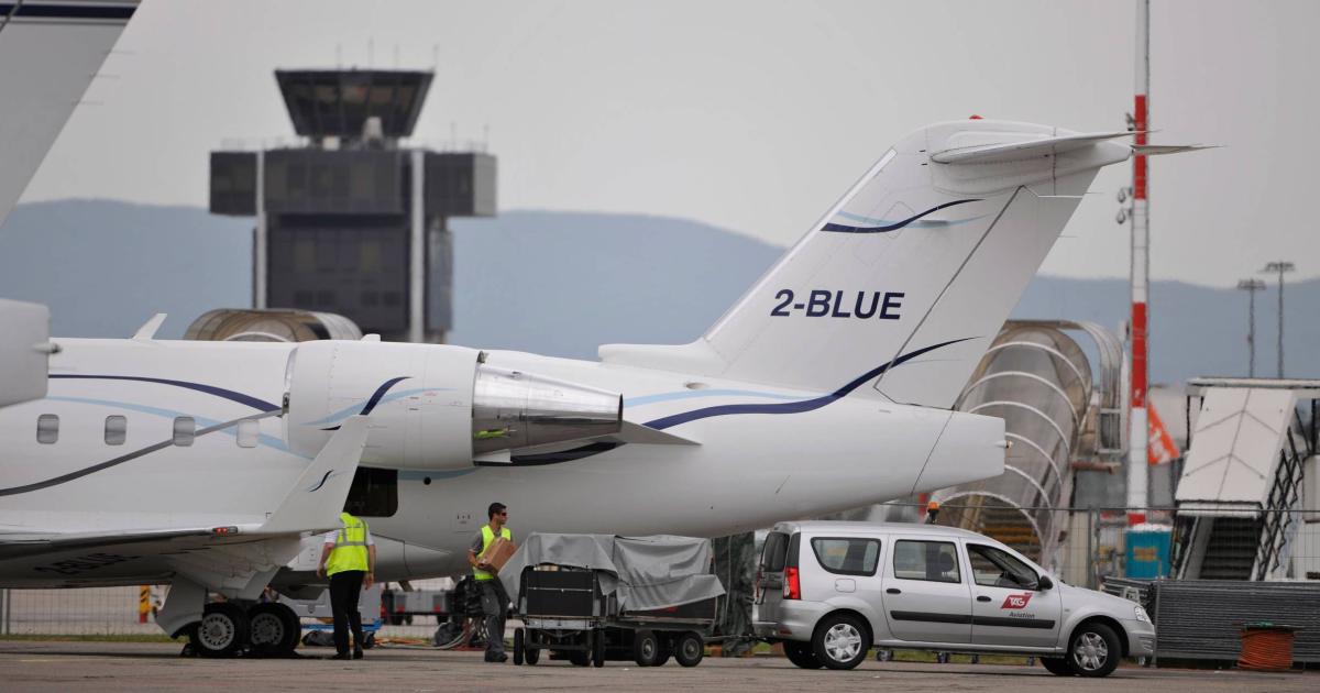 A private jet registered in Guernsey