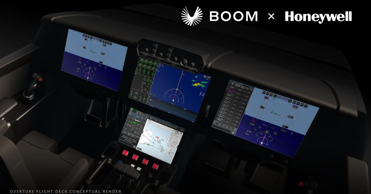 Boom Overture aircraft flight deck rendering