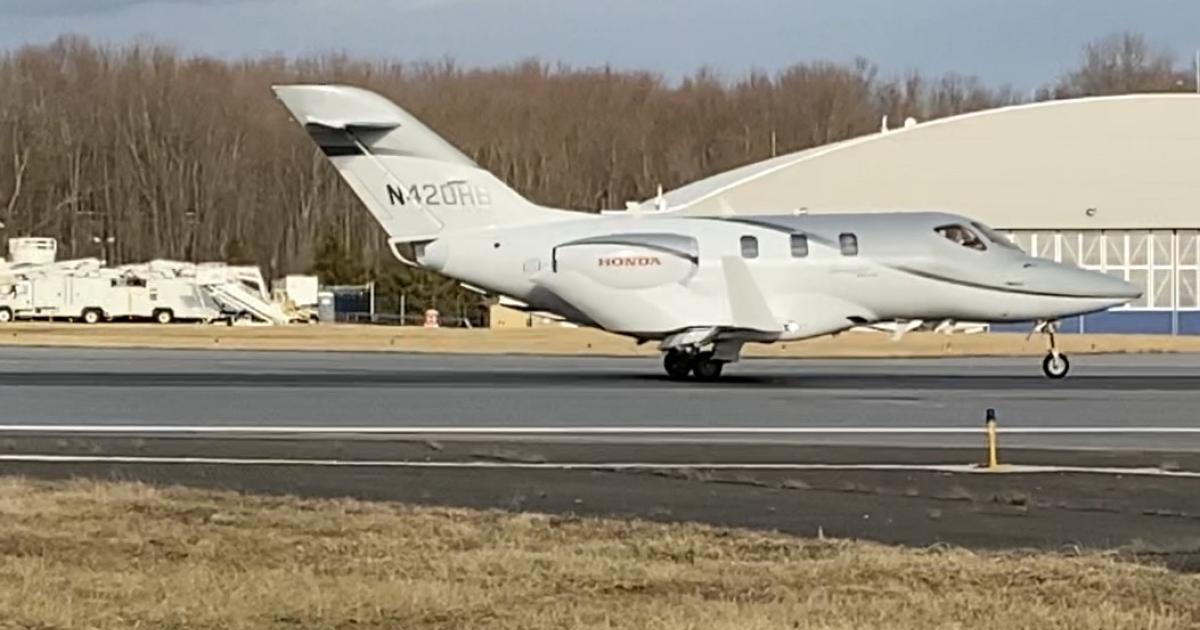 Volato jet on runway
