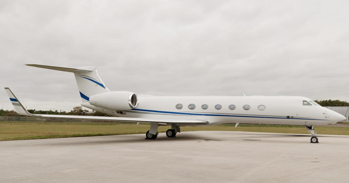 Gulfstream G550 at VIP Completions in Fort Lauderdale