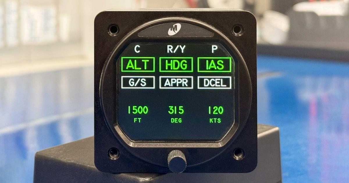Mid-Continent Instruments and Avionics Flex display for StableLight mode annunciator