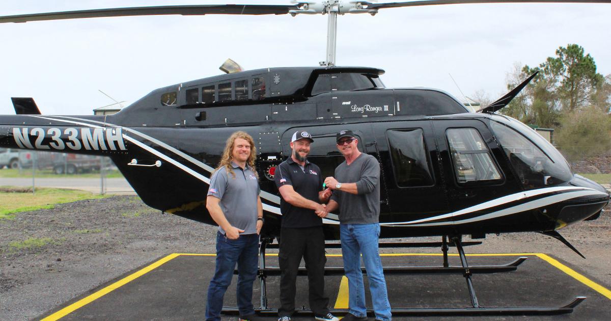Lasen takes delivery of Bell 206 from Meridian Helicopters