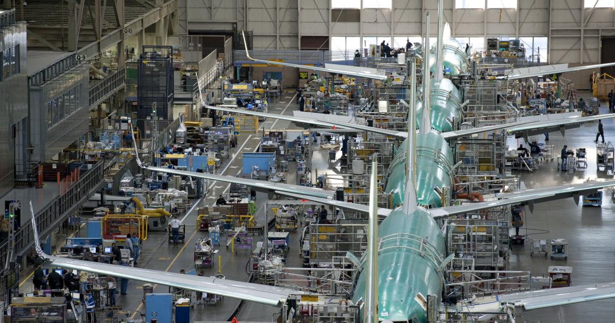 Boeing 737 assembly line
