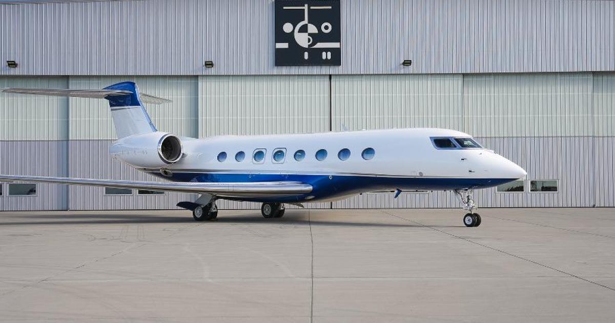 Gulfstream 650 newly painted by Duncan Aviation