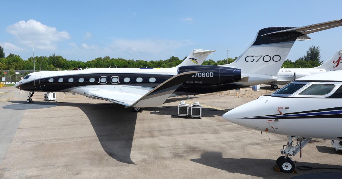 Gulfstream G700 at Singapore Airshow 2024