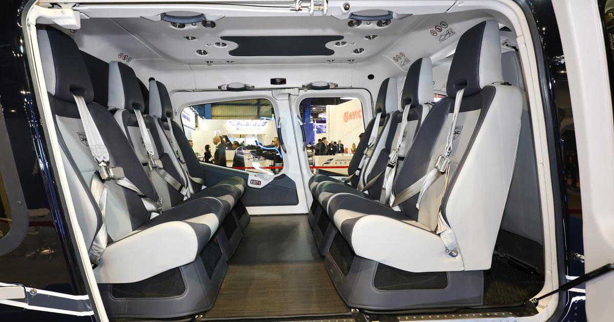 Bell 429 designer cabin at Singapore Airshow 2024
