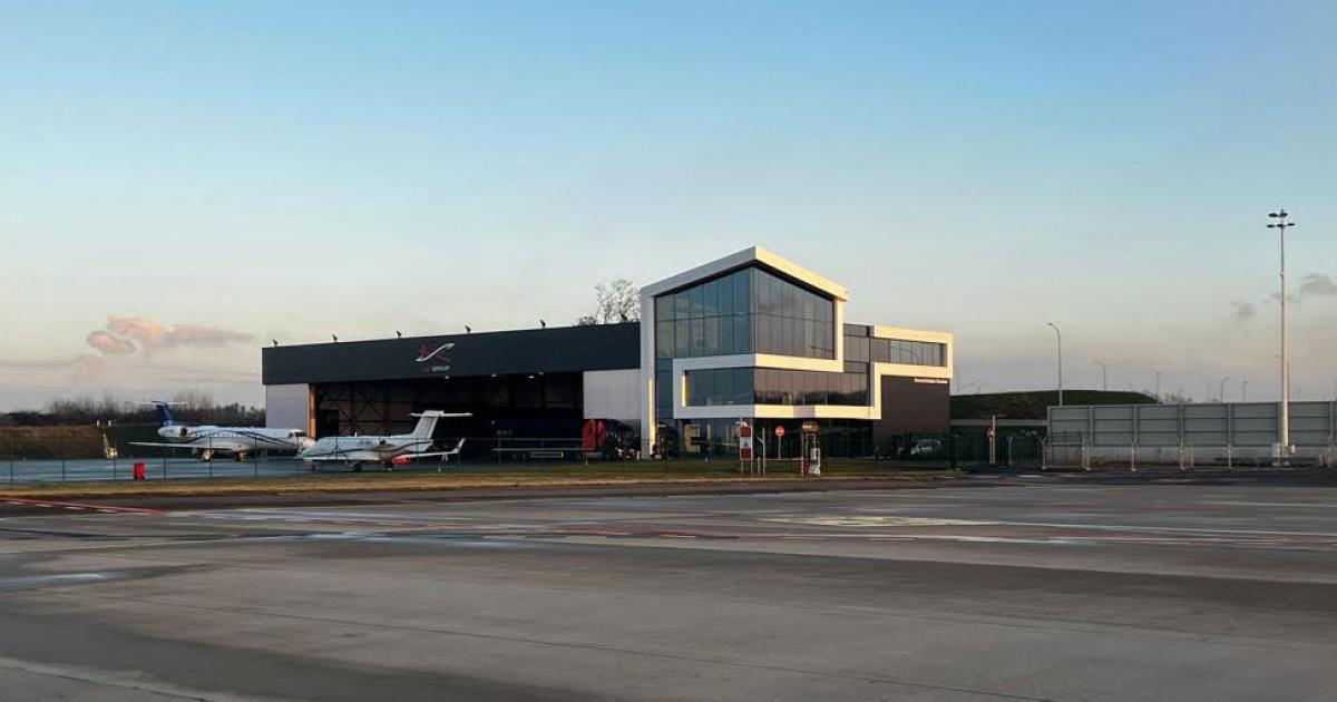 The new general aviation terminal at Belgium's Liege Airport was built and is operated by ASL Group, which is now the exclusive private aircraft handler on the field. The modern facility incorporates a variety of environmentally-friendly features. (Photo: ASL Group)