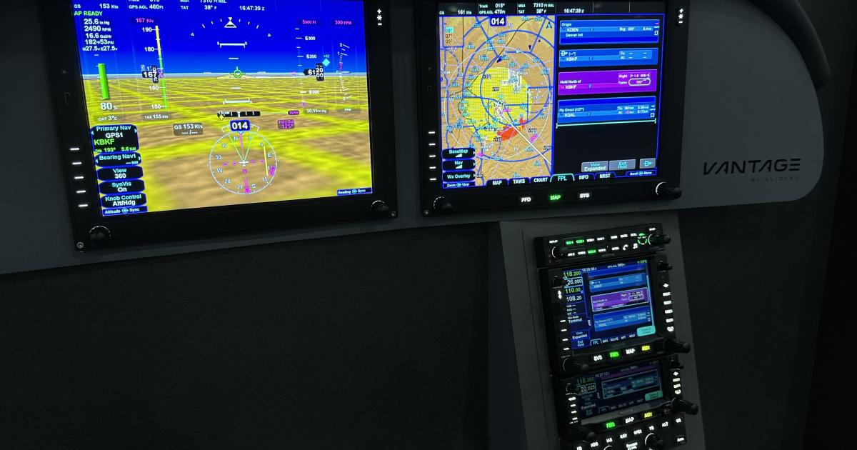 Avidyne Vantage avionics upgrade for Cirrus SR20/SR22