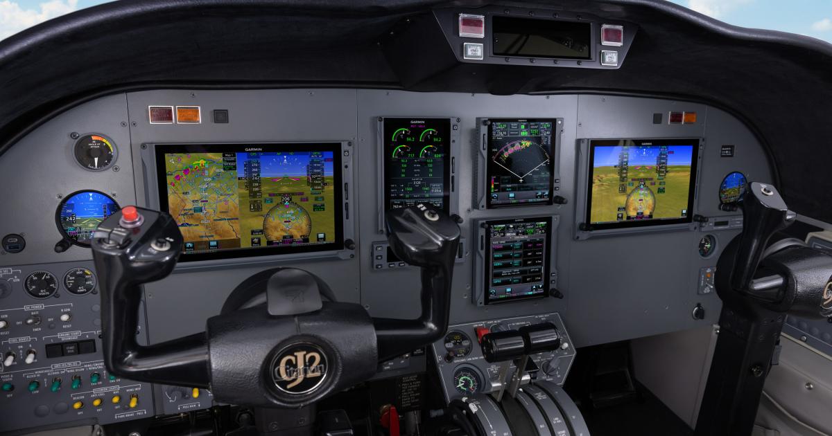 Garmin avionics upgrade for Cessna CJ2