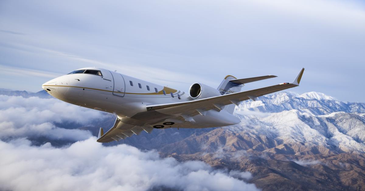 Challenger 650 Exterior Cloud and Mountain (Photo: Bombardier)