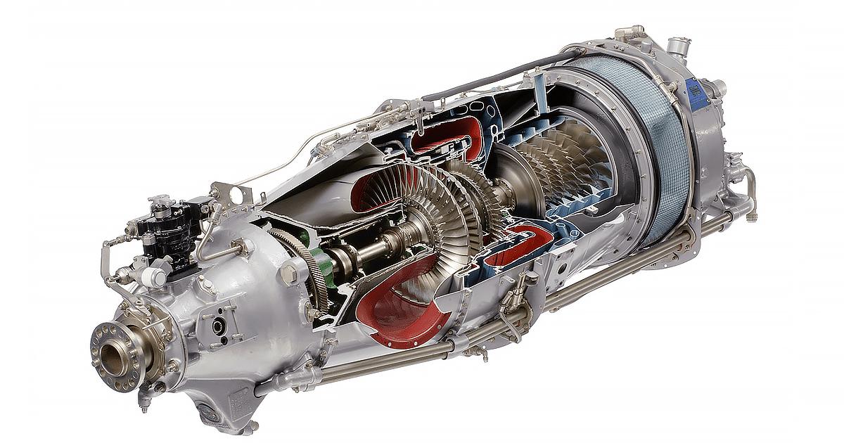 Schematic of PWC PT6A turboprop engine