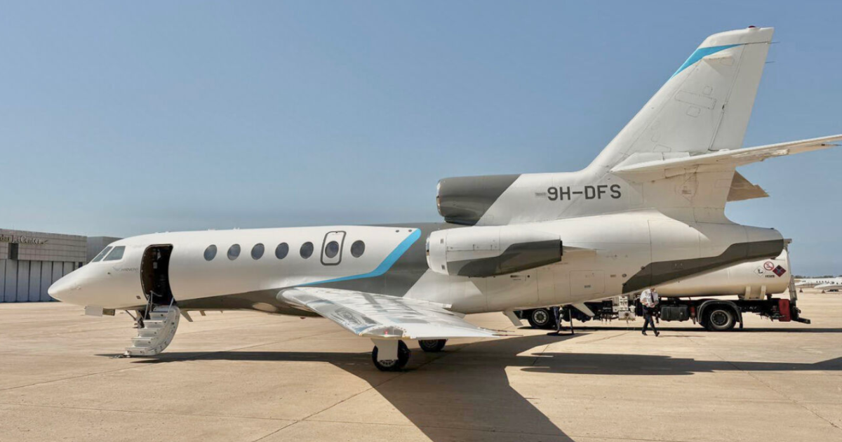 Harmony Jets Dassault Falcon 50 on apron 