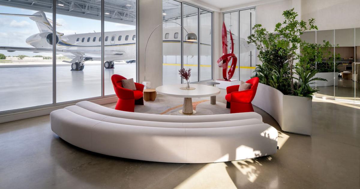 Sky Harbour hangar lounge