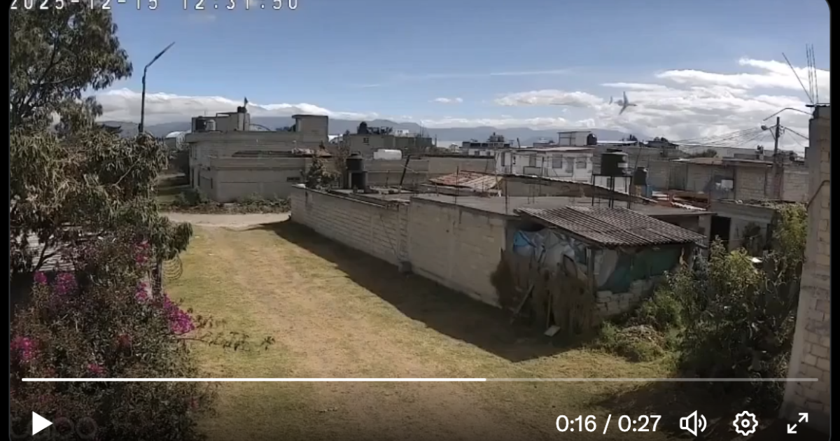 Screengrab from a video posted to X showing the aircraft's aggressive left bank moments before the crash