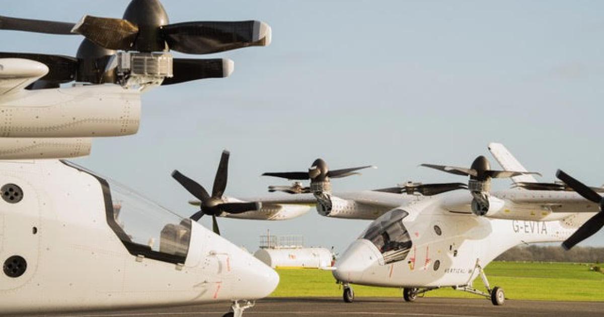 Two Vertical Aerospace VX4 prototype aircraft 