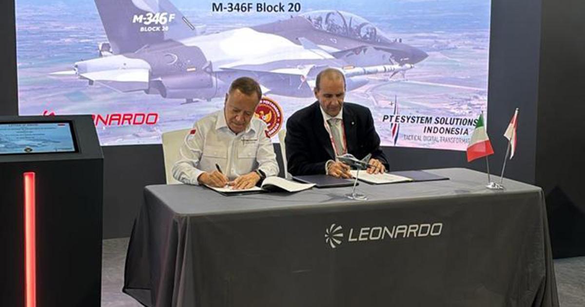 Leonardo and Indonesia signing Singapore Airshow 2026