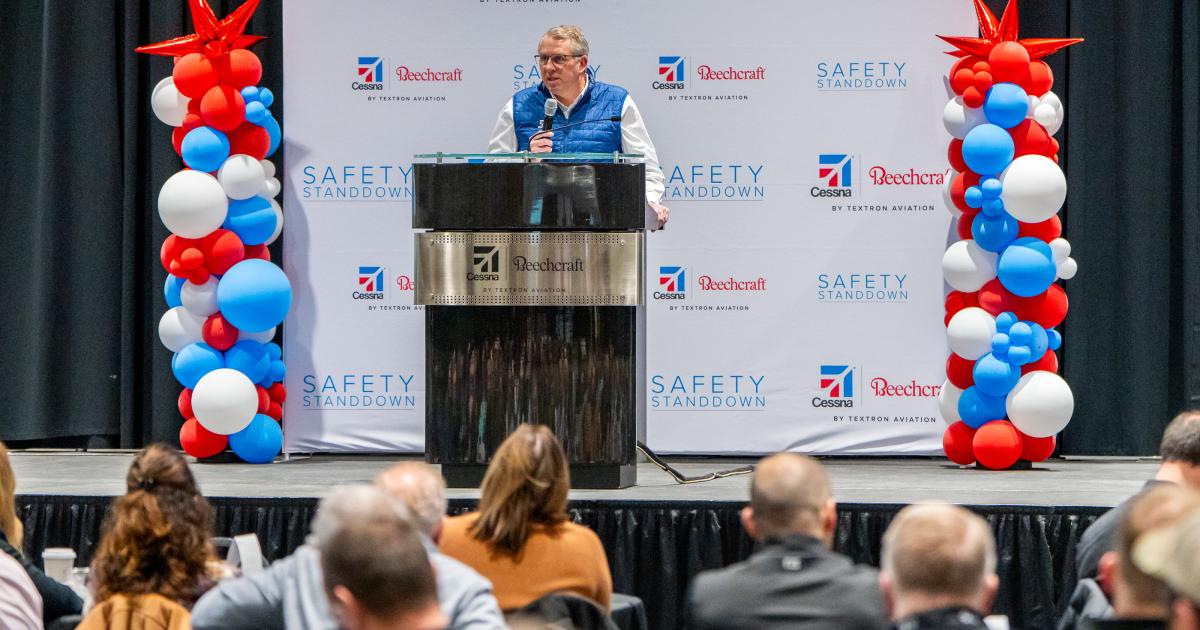 Ron Draper addresses the Safety Standdown audience