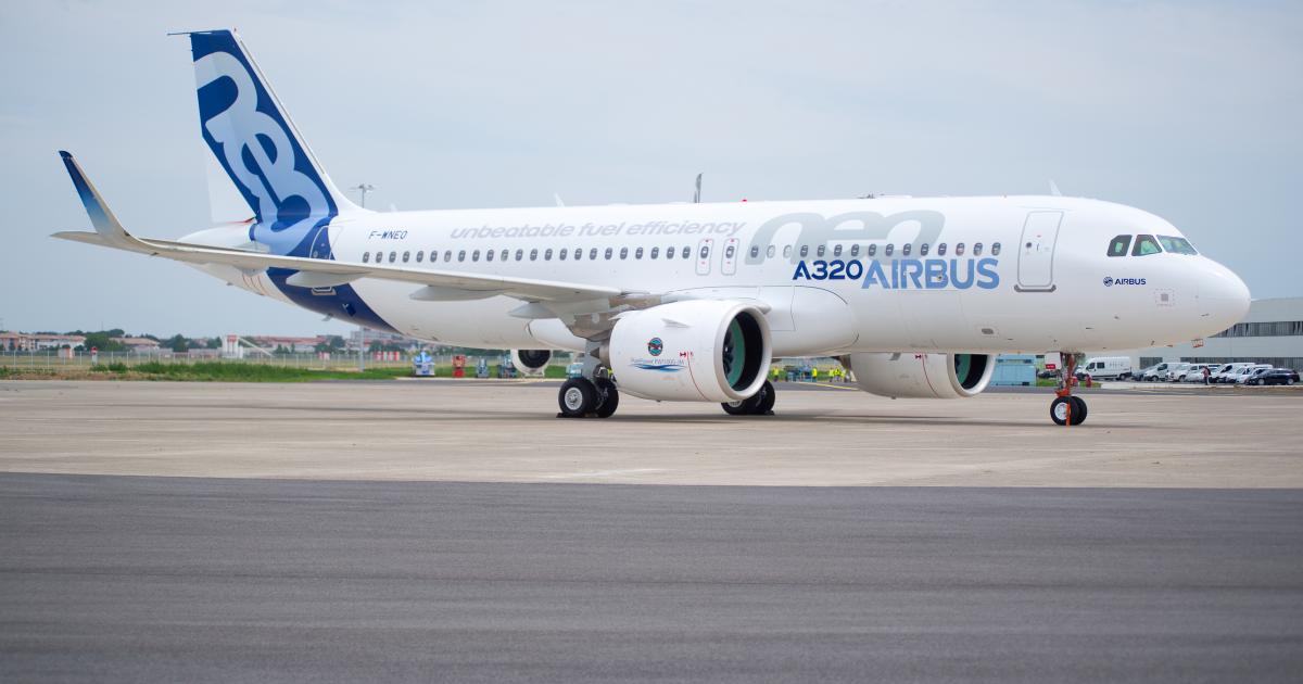 A320neo with Pratt & Whitney engines 