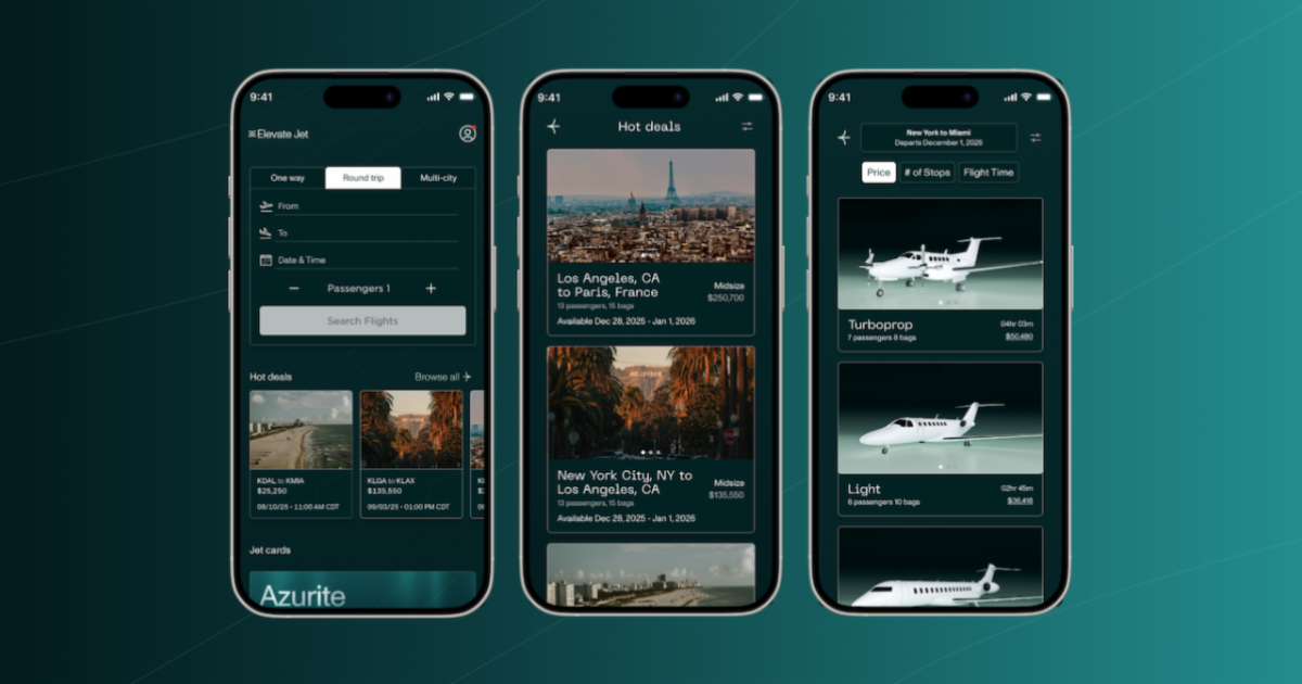 screenshots of the app on phone screens