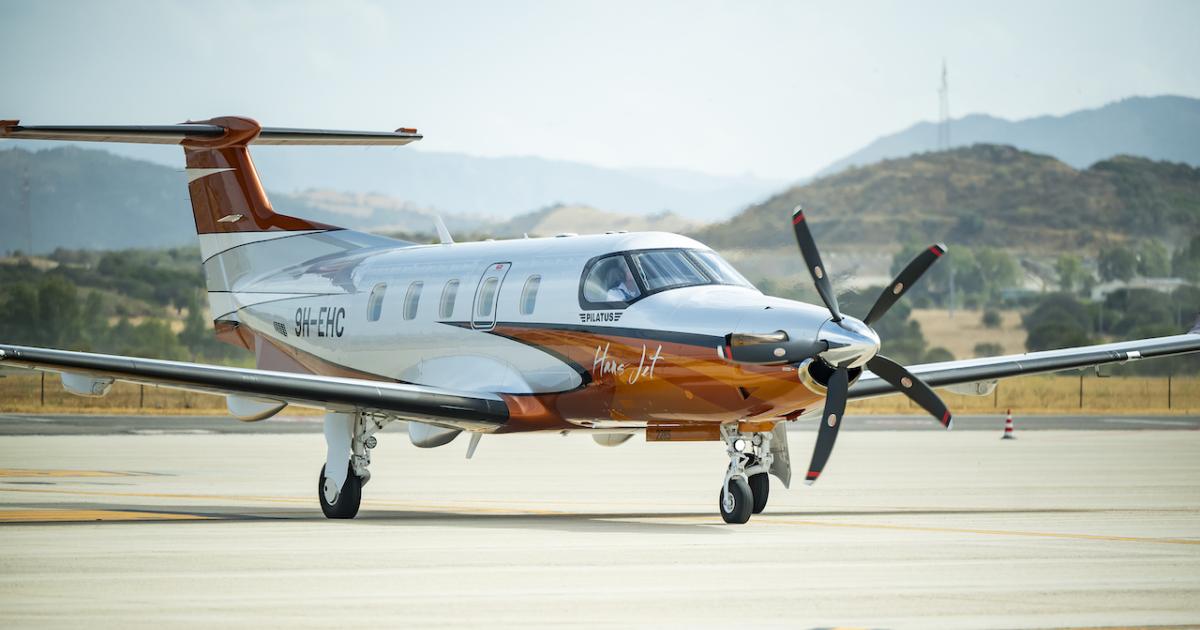 Hans Jet PC-12 aircraft