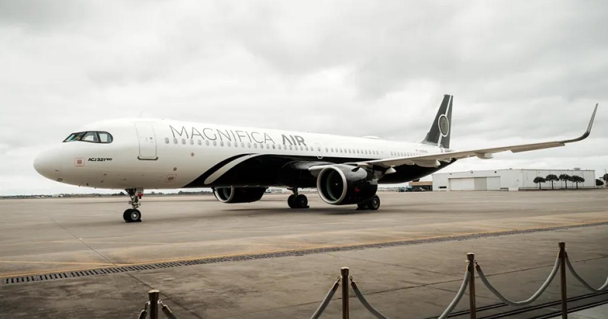 Magnifica ACJ321 neo parked on a ramp