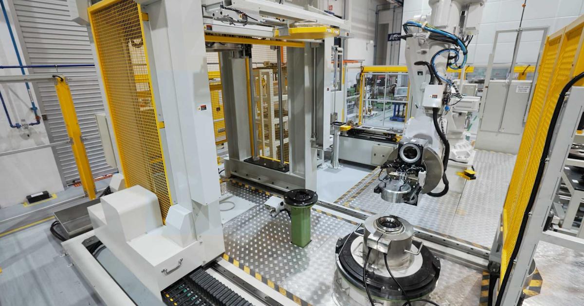 P&W Eagle Engine Services automated high-pressure compressor stacking system Alfred