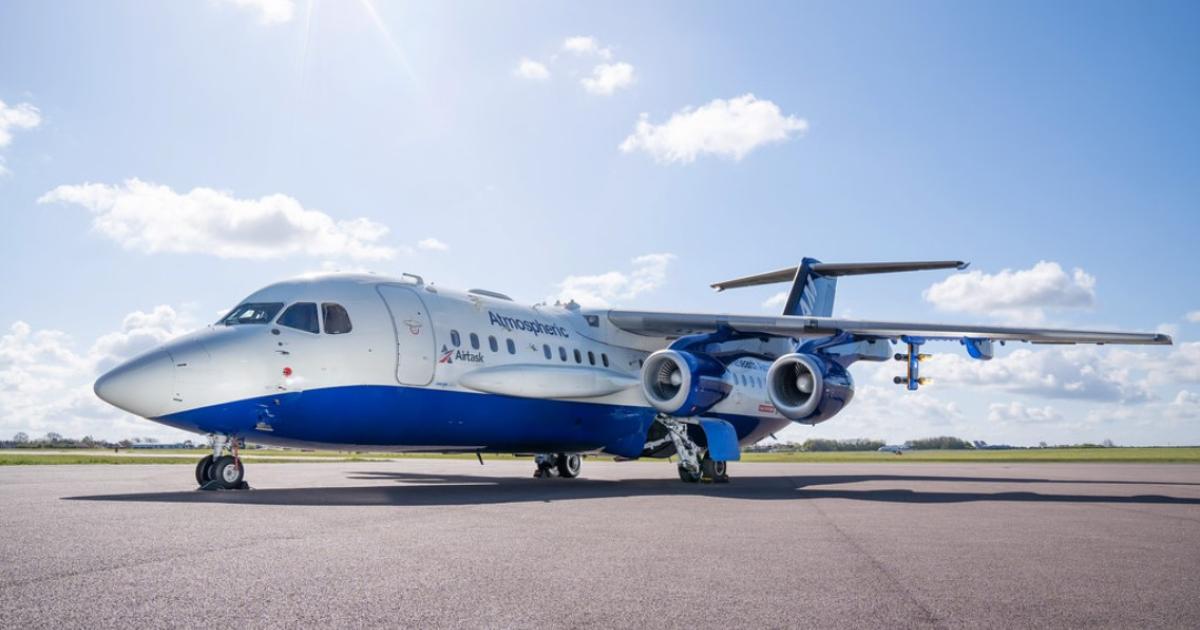 FAAM BAe146 parked on the ground