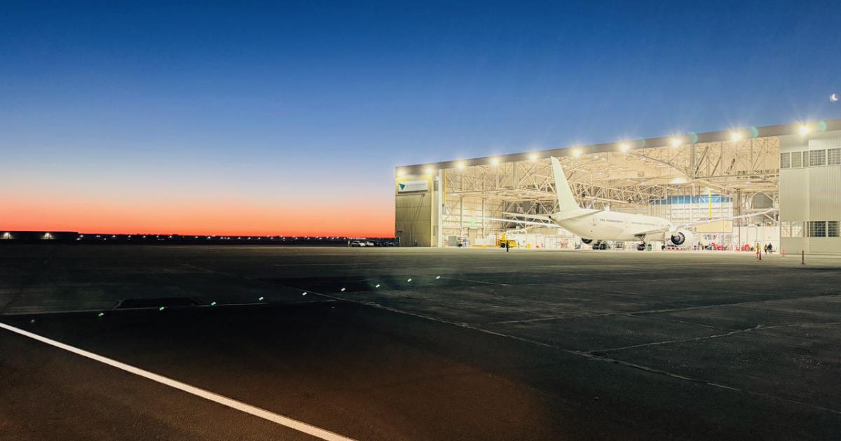 787 in Greenpoint Technologies hangar