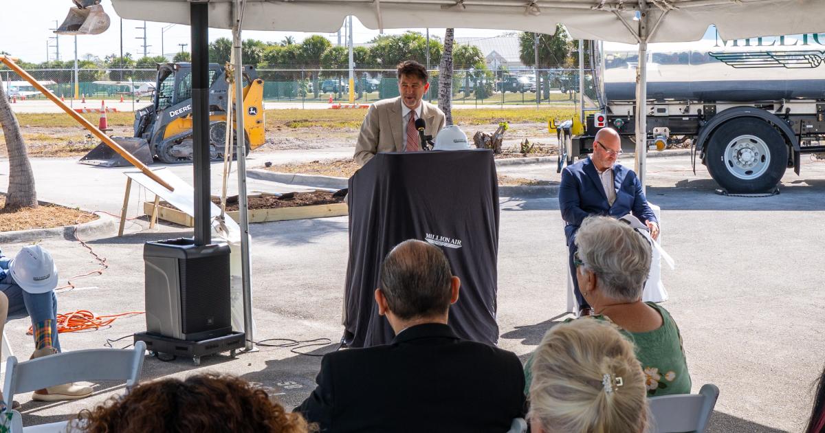 Million Air CEO Roger Woolsey at KMTH groundbreaking