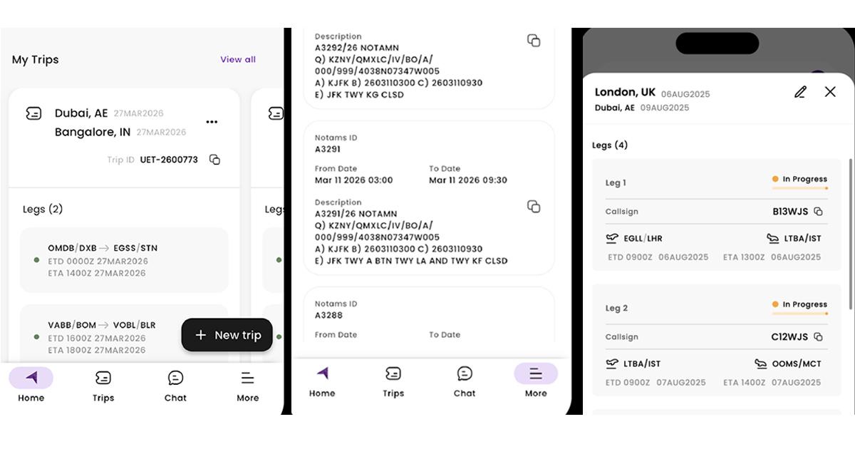 UAS International Trip Support GTMx app