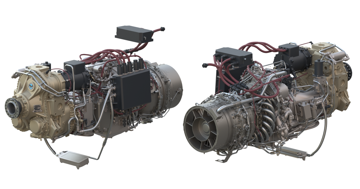 two Pratt & Whitney rotorcraft turbine engines