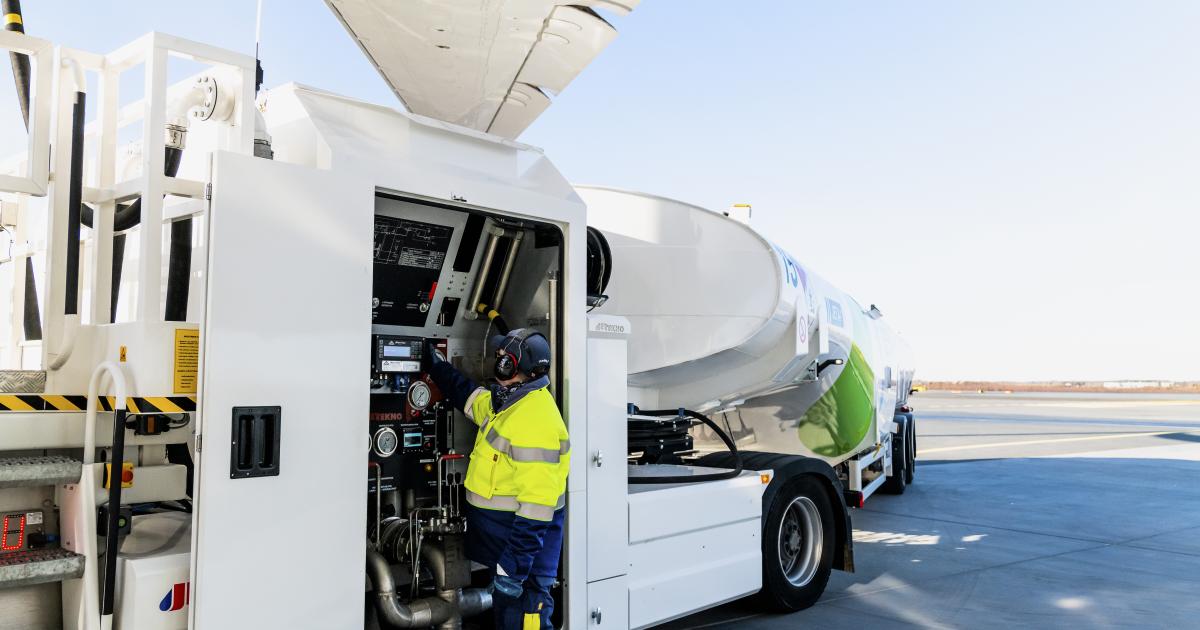 Neste SAF truck at airports 