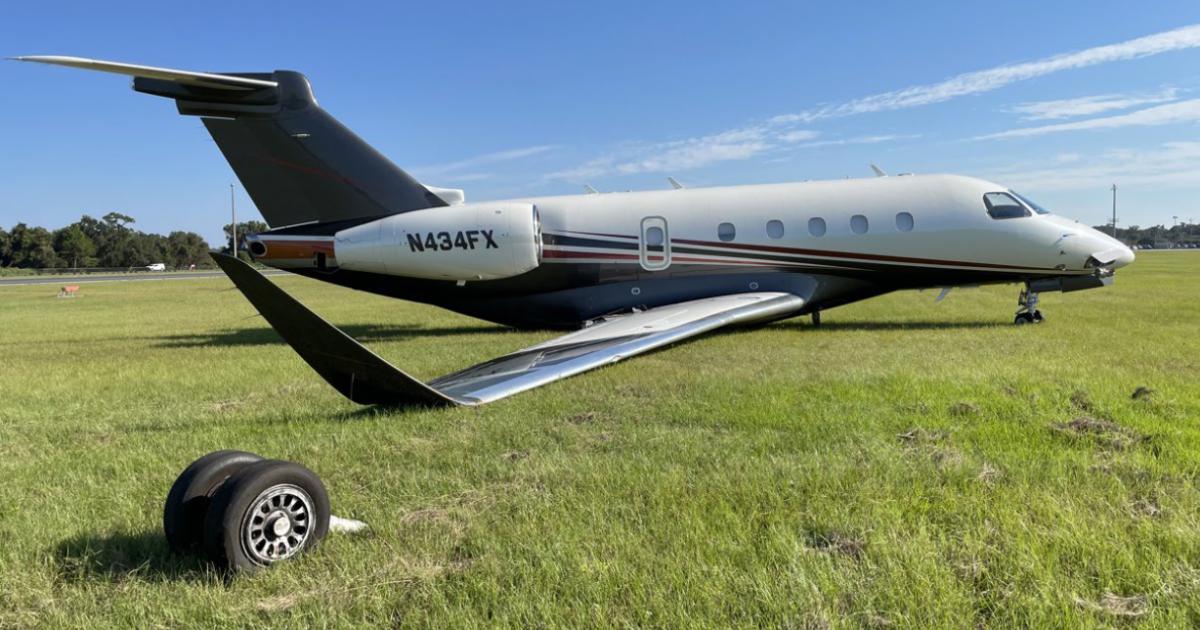 Praetor 500 business jet accident