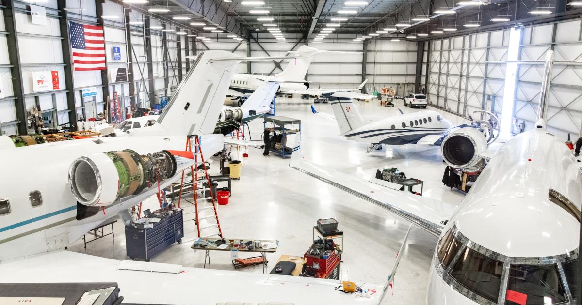 ACI Jet's maintenance hangar at KSBP