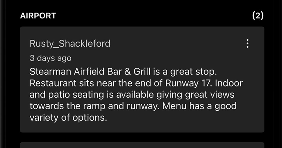 screen shot of Garmin Airport review tool