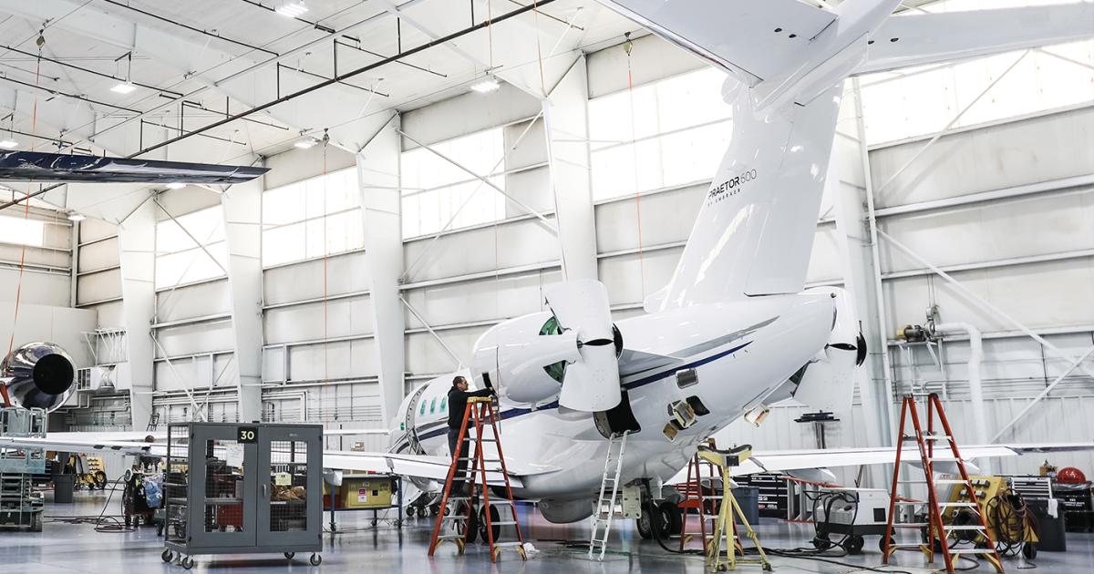 Embraer Praetor 600 at Duncan Aviation