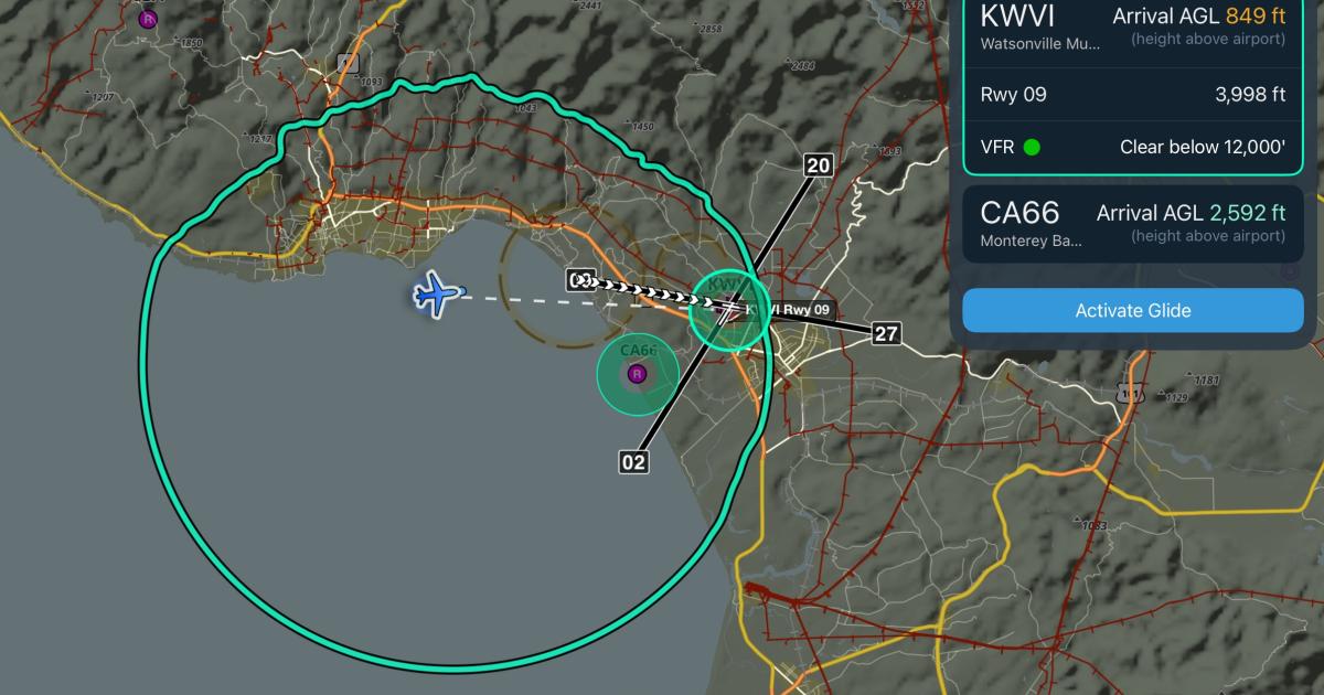 ForeFlight emergency glide mode