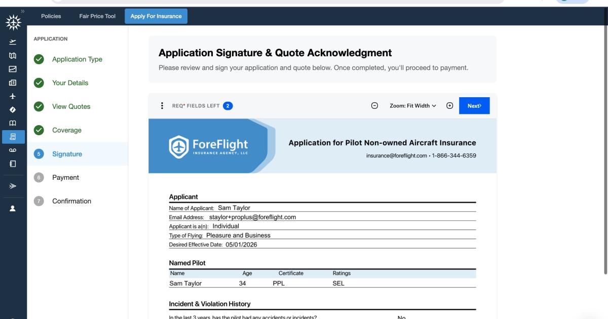 ForeFlight Insurance
