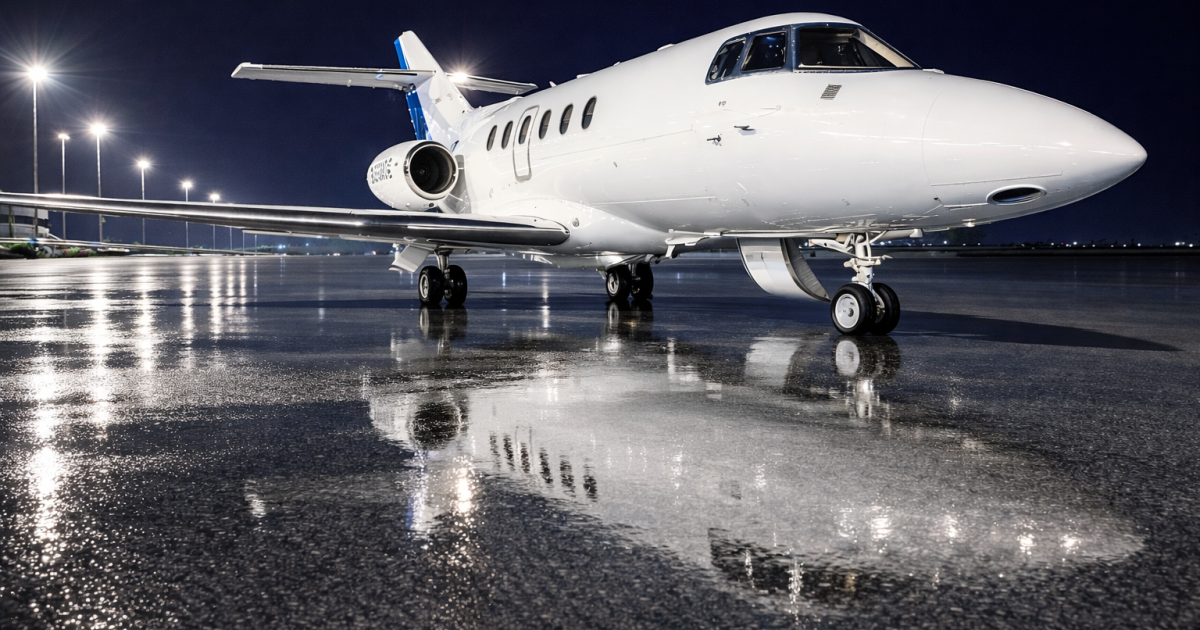 IsraFly's first aircraft, a Hawker 800 XPi