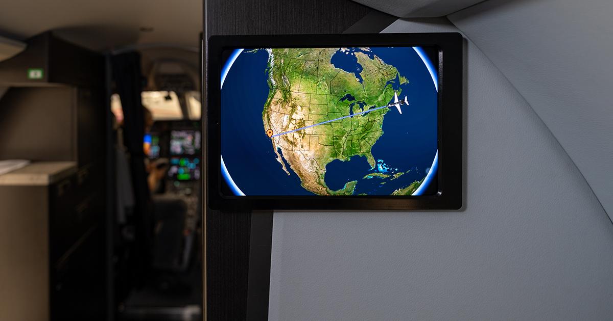 The Send Oasis Moving Map as installed in a Pilatus PC-24