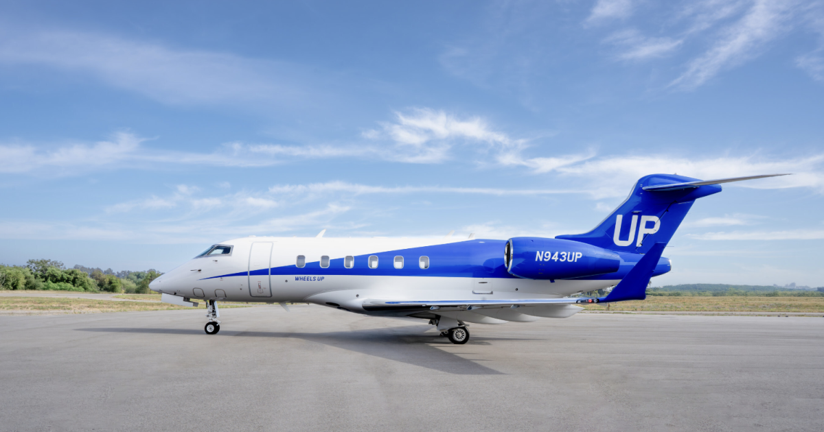 A Wheels Up Challenger 300