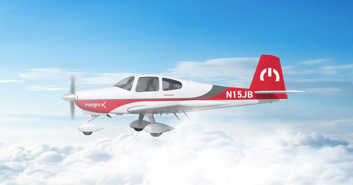 MagniX MagniAIR Van's Aircraft RV-10 in-flight render