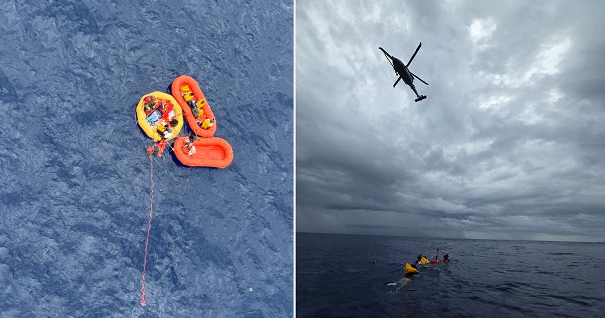 Combat King II rescues 11 survivors after a King Air ditched off the coast of Florida