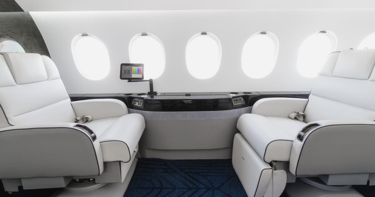 The Fort Lauderdale completions shop delivered a Falcon 2000EX EASy with new interior, cabin management system, and upgraded entertainment.